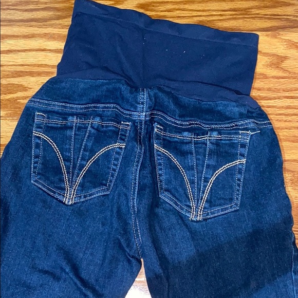 Maternity Dark Denim Jeans - Picture 3 of 3